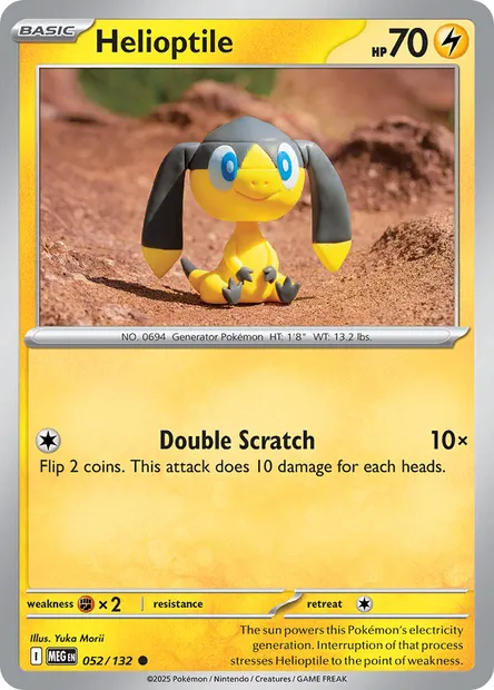 Helioptile, Pokémon card MEG 052 — Mega Evolution set