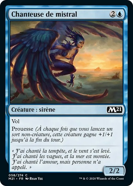Chanteuse de mistral, carte Magic M21 58 — extension Core Set 2021