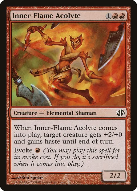 Inner-Flame Acolyte, Magic card DD2 41 — Duel Decks: Jace vs. Chandra set