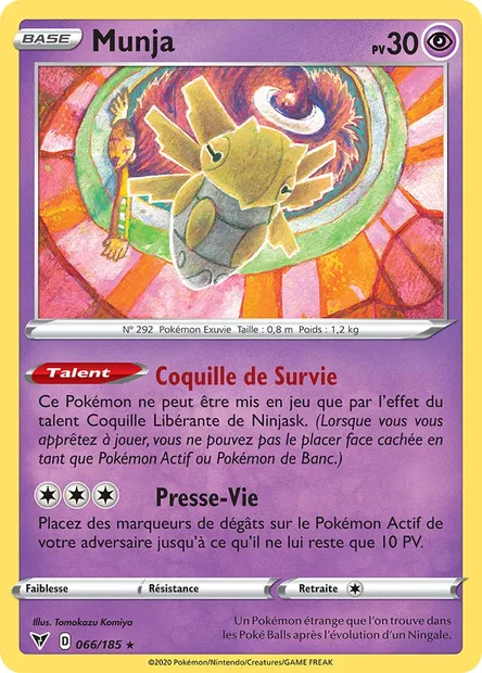 Munja, carte Pokémon VIV 66 — extension Voltage Éclatant