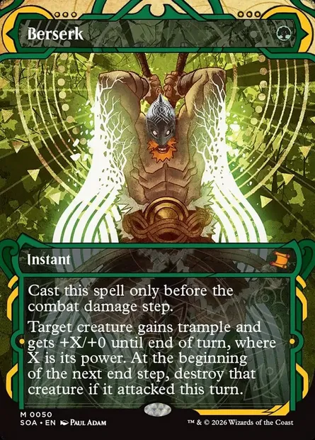 Berserk, Magic card SOA 50 — Secrets of Strixhaven Mystical Archive set