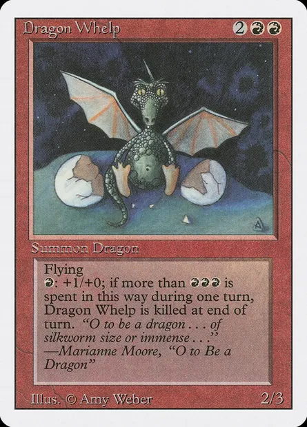 Dragon Whelp, Magic card 3ED 143 — Revised Edition set