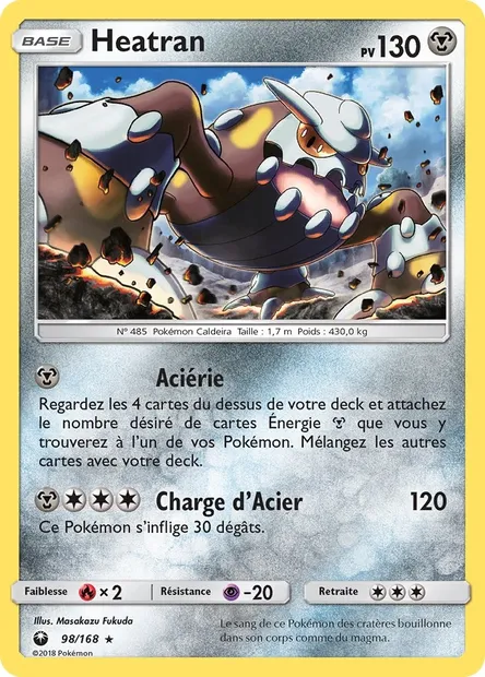 Heatran, carte Pokémon CES 98 — extension Tempête Céleste