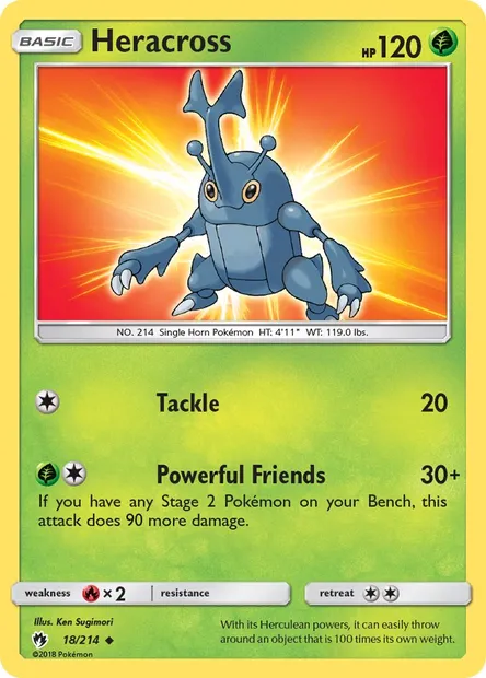 Heracross, Pokémon card LOT 18 — Lost Thunder set