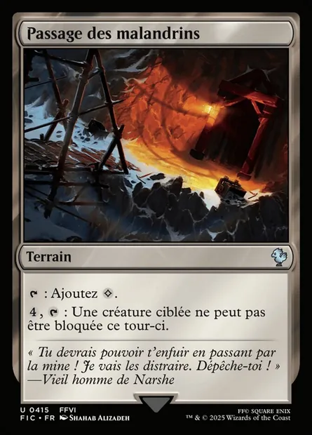 Passage des malandrins, carte Magic FIC 415 — extension Final Fantasy Commander