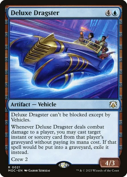 Deluxe Dragster, Magic card MOC 21 — March of the Machine Commander set