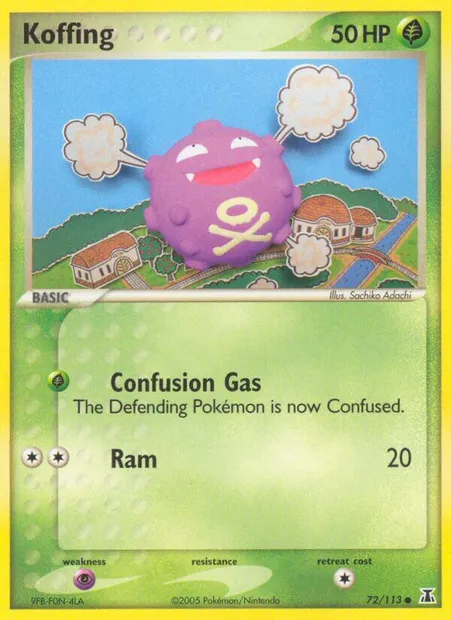 Koffing, Pokémon card DS 72 — Delta Species set