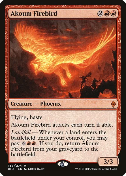 Akoum Firebird, Magic card BFZ 138 — Battle for Zendikar set