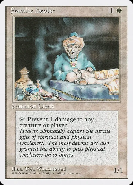 Samite Healer, Magic card 4ED 47 — Fourth Edition set