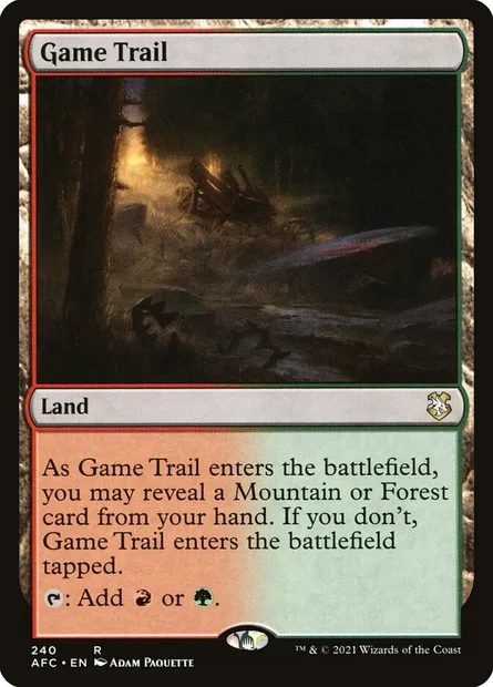 Game Trail, Magic card AFC 240 — Forgotten Realms Commander set