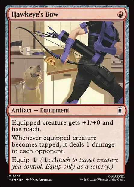 Hawkeye's Bow, Magic card MSH 132 — Marvel Super Heroes set