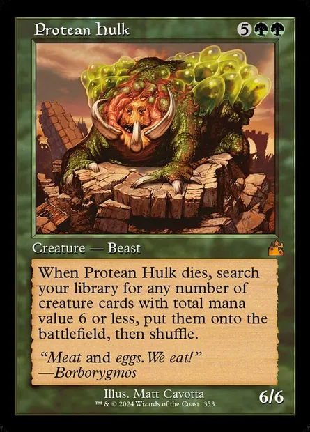 Protean Hulk, Magic card RVR 353 — Ravnica Remastered set
