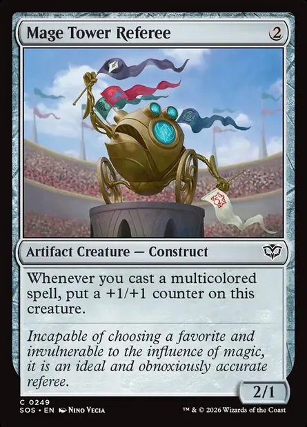 Mage Tower Referee, Magic card SOS 249 — Secrets of Strixhaven set