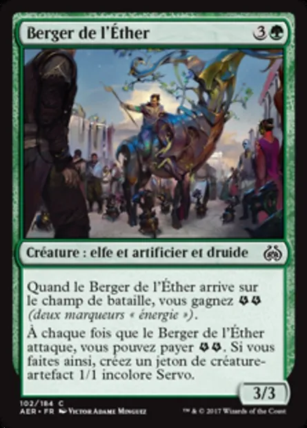 Berger de l'Éther, carte Magic AER 102 — extension La révolte éthérique