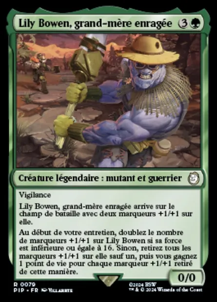 Lily Bowen, grand-mère enragée, carte Magic PIP 79 — extension Fallout