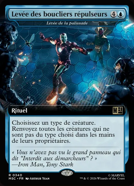 Levée de la palissade, carte Magic MSC 340 — extension Marvel Super Heroes Commander