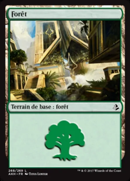 Forêt, carte Magic AKH 268 — extension Amonkhet