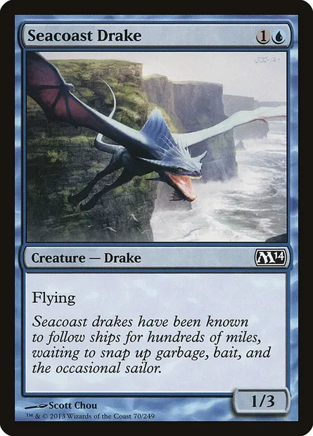 Seacoast Drake, Magic card M14 70 — Magic 2014 set