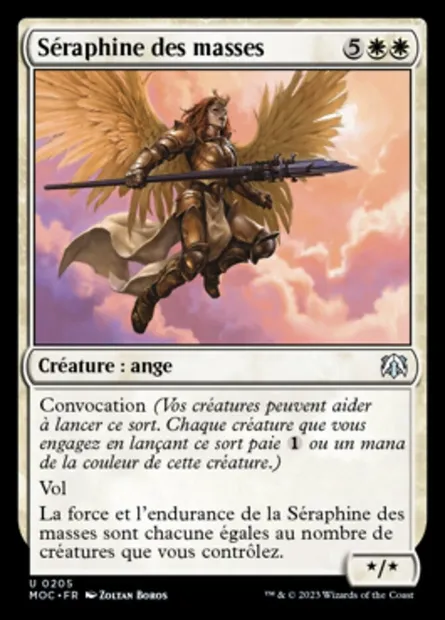 Séraphine des masses, carte Magic MOC 205 — extension March of the Machine Commander