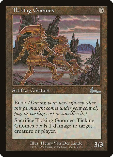 Gnomes tic-tac, carte Magic ULG 136 — extension Héritage d'Urza