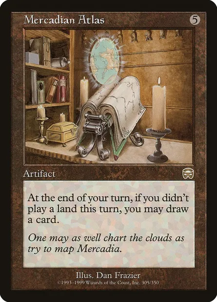 Atlas mercadien, carte Magic MMQ 305 — extension Masques de Mercadia