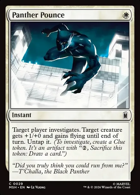 Panther Pounce, Magic card MSH 29 — Marvel Super Heroes set