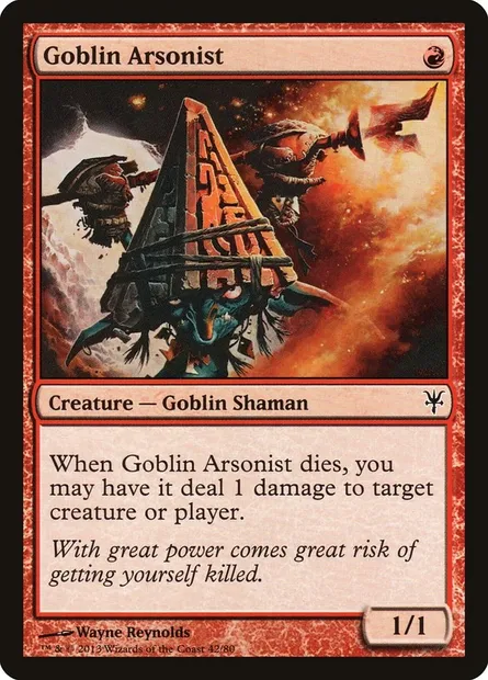 Goblin Arsonist, Magic card DDK 42 — Duel Decks: Sorin vs. Tibalt set
