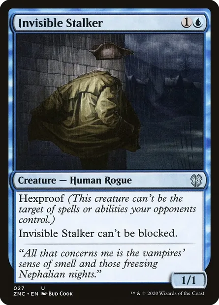 Invisible Stalker, Magic card ZNC 27 — Zendikar Rising Commander set