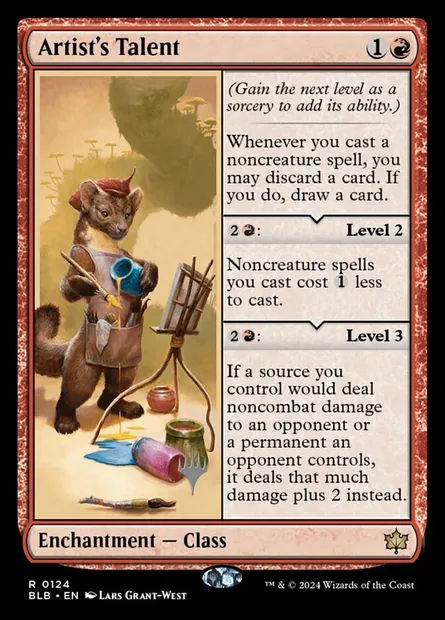 Artist's Talent, Magic card PBLB 124p — Bloomburrow Promos set