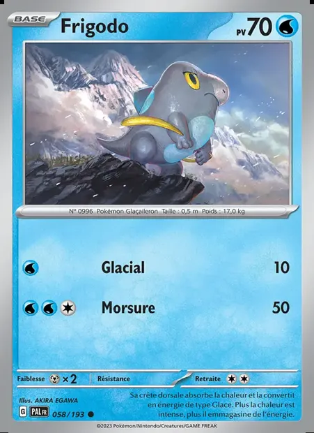 Frigodo, carte Pokémon PAL 058 — extension Évolutions à Paldea