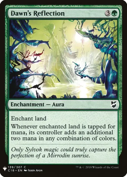 Dawn's Reflection, Magic card PLST C18-139 — The List set
