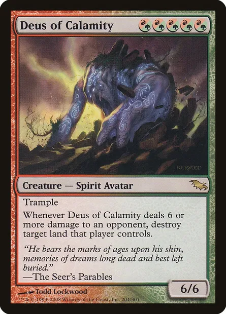 Deus of Calamity, Magic card SHM 204 — Shadowmoor set