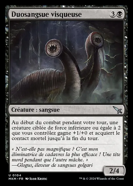 Duosangsue visqueuse, carte Magic MKM 104 — extension Murders at Karlov Manor