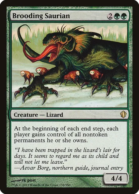 Brooding Saurian, Magic card C13 138 — Commander 2013 set