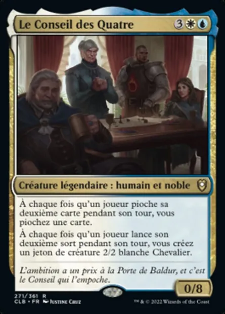 Le Conseil des Quatre, carte Magic CLB 271 — extension Commander Légendes : la bataille de la Porte de Baldur