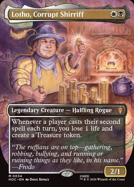 Lotho, Corrupt Shirriff, Magic card HOC 34 — The Hobbit Eternal set