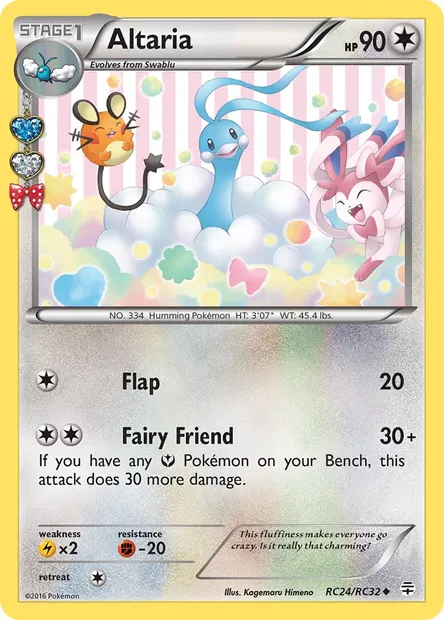 Altaria, Pokémon card GEN RC24 — Generations set