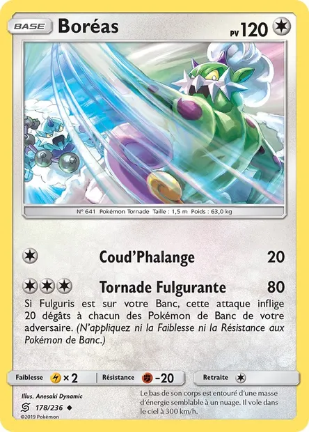 Boréas, carte Pokémon UNM 178 — extension Harmonie des Esprits
