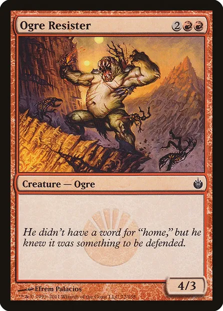 Ogre Resister, Magic card MBS 72 — Mirrodin Besieged set