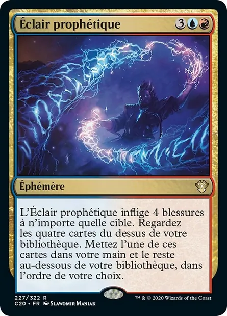 Éclair prophétique, carte Magic C20 227 — extension Commander 2020