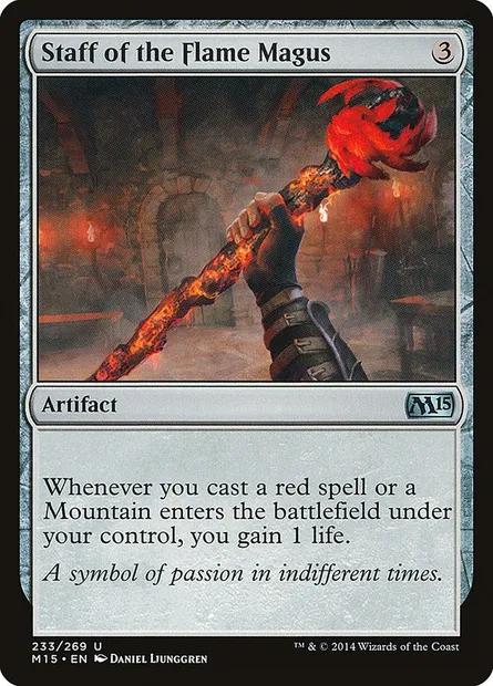 Staff of the Flame Magus, Magic card M15 233 — Magic 2015 set