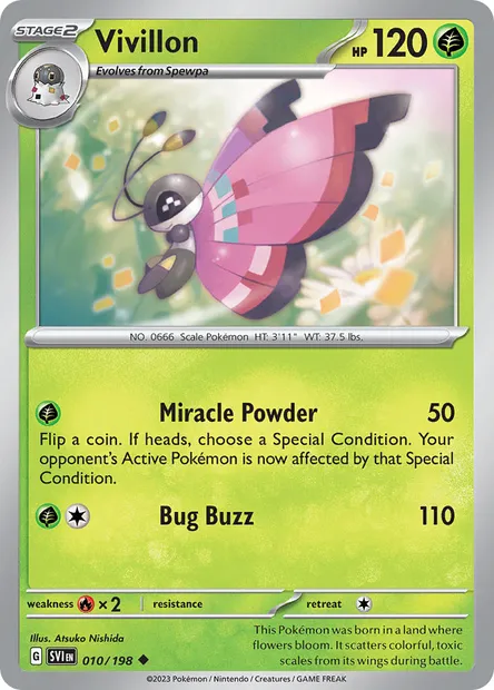 Vivillon, Pokémon card SVI 010 — Scarlet & Violet set