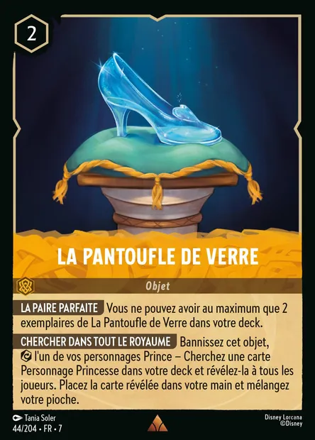 La Pantoufle de verre, carte Disney Lorcana CH7-044 — extension L'île d'Archazia