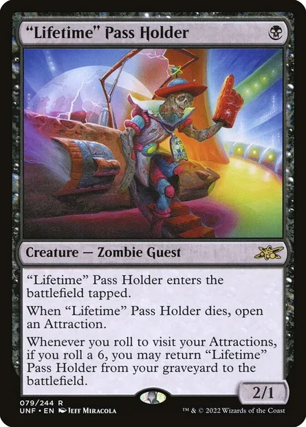 "Lifetime" Pass Holder, carte Magic UNF 79 — extension Unfinity