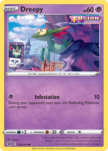 Dreepy, Pokémon card FST 128 — Fusion Strike set