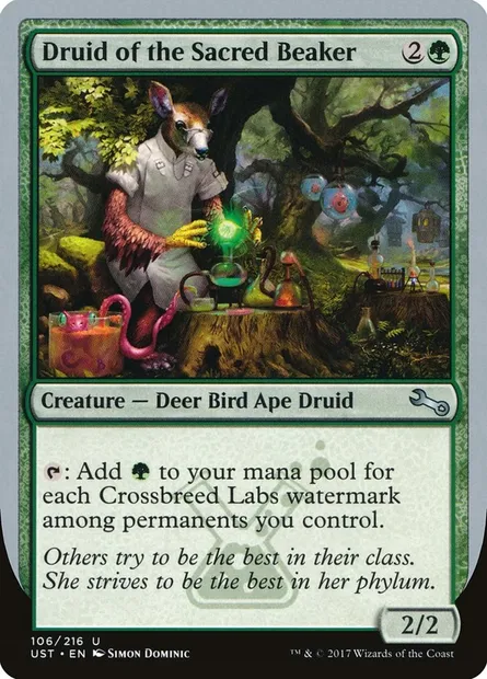 Druid of the Sacred Beaker, carte Magic UST 106 — extension Unstable