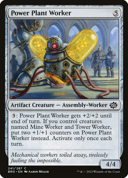 Power Plant Worker, Magic card BRO 241 — The Brothers' War set