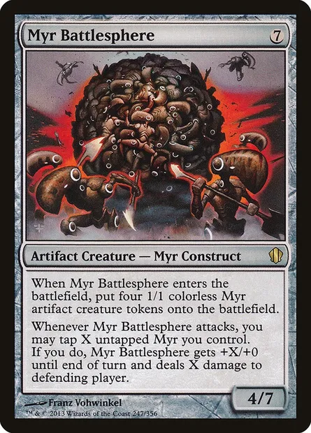 Myr Battlesphere, Magic card C13 247 — Commander 2013 set
