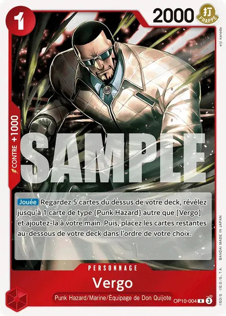 Vergo, carte One Piece OP10-004 — extension SANG ROYAL