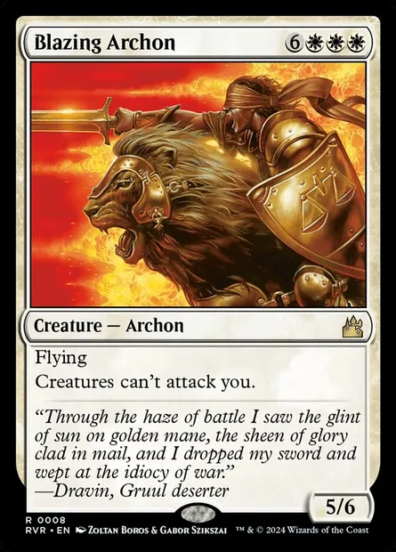Blazing Archon, Magic card RVR 8 — Ravnica Remastered set